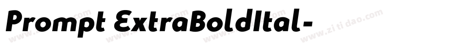Prompt ExtraBoldItal字体转换